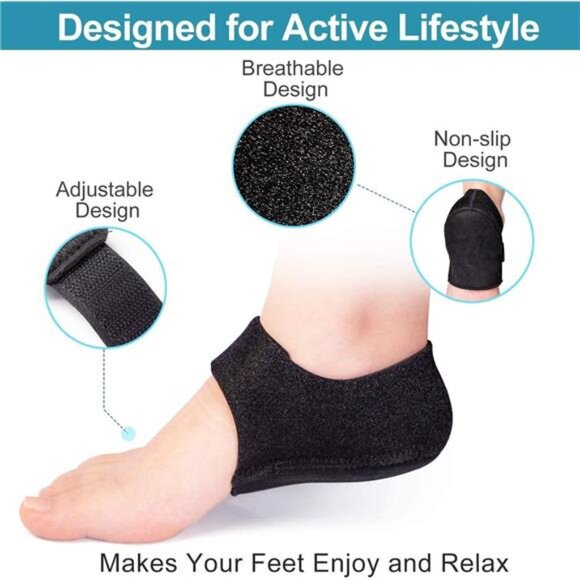 Plantar Fasciitis Heel Cups for Heel Pain 【Updated Version】 Heel Protectors - Picture 6 of 7